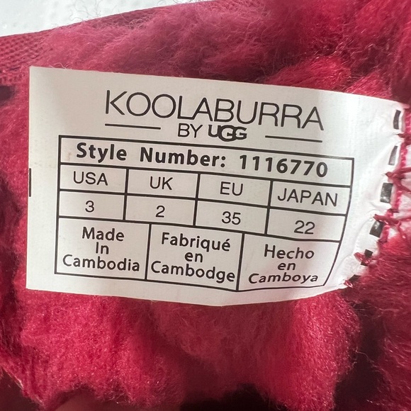 Koolaburra by UGG Girls Koola Mini Berry Sz 3 - Picture 4 of 13